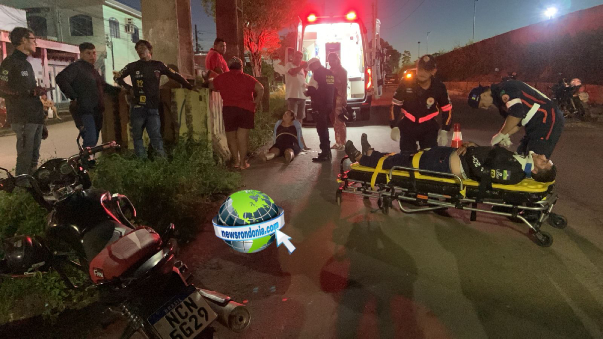 URGENTE: Acidente deixa moto aplicativo e passageira feridos em Porto Velho - News Rondônia