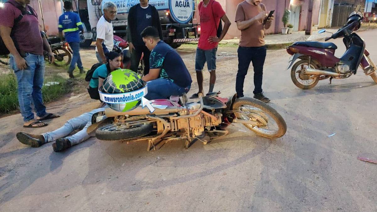 URGENTE: Motociclista fica ferido em grave acidente com caminhão-pipa na zona leste - News Rondônia