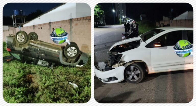 SUSTO GRANDE: Fox invade cruzamento e causa acidente com capotamento no centro de Porto Velho - News Rondônia