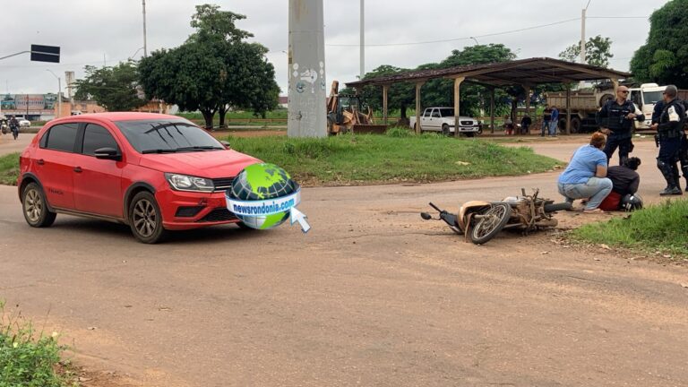 Mulher grávida fica ferida em acidente na capital