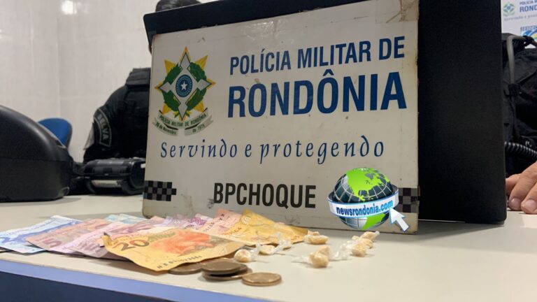 Homem se assusta com viatura do “Choque” e acaba preso com drogas