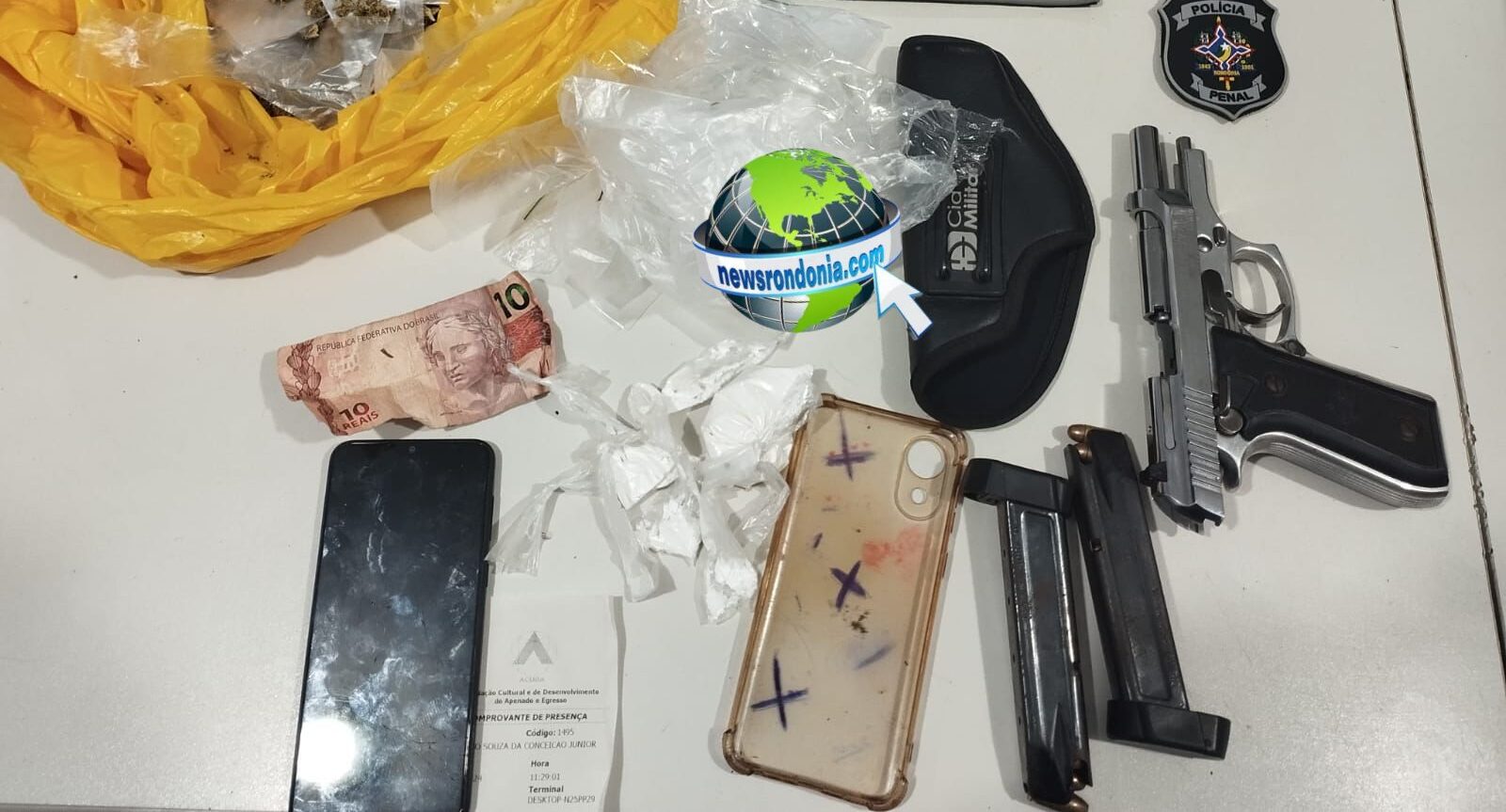 Polícia Penal prende homem com pistola e drogas no Mariana
