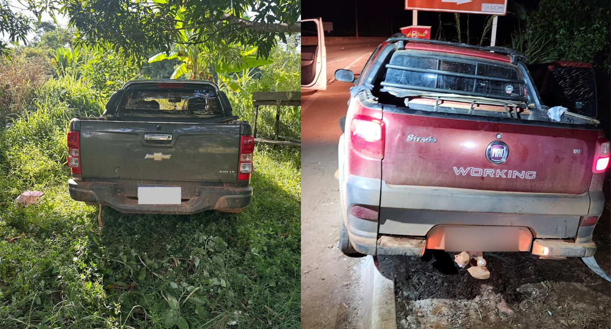 Polícia Militar localiza caminhonete roubada em área rural de Porto Velho