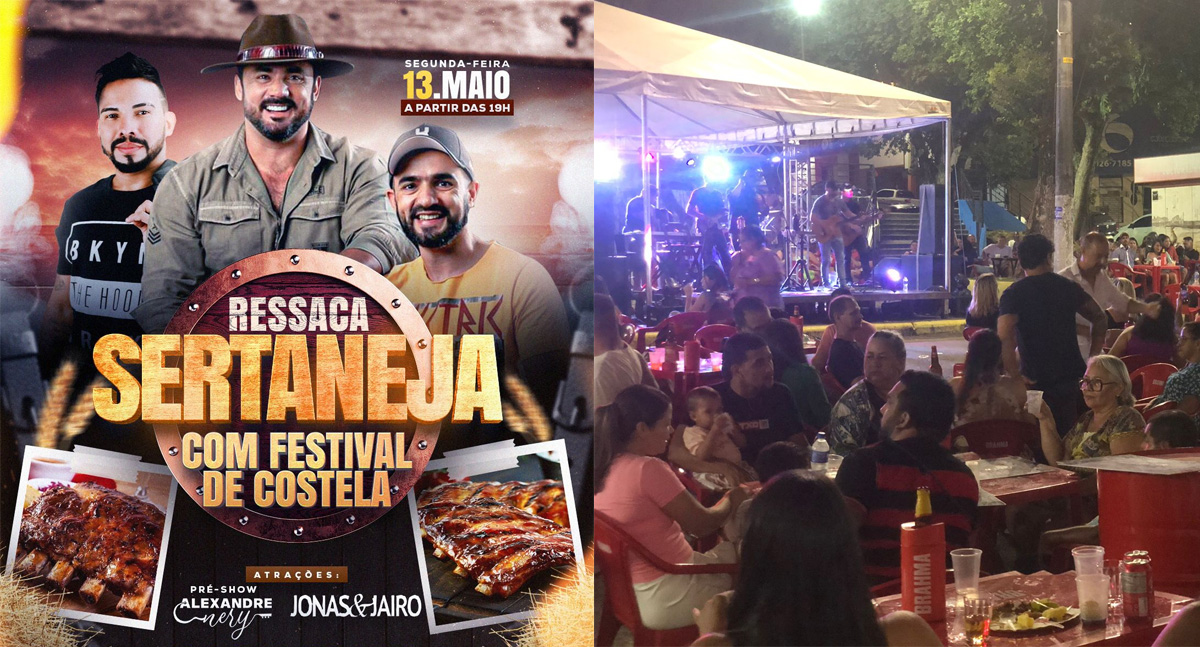 FESTIVAL DE COSTELA - Segunda tem show de Alexandre Nery e Jonas & Jaíro no Mercado Cultural