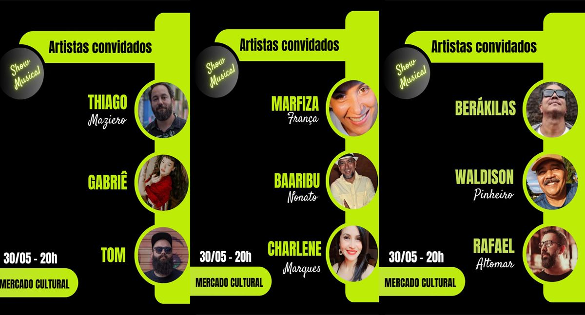 AGENDA - Hoje tem Bianca Fialho no Mercado Cultural
