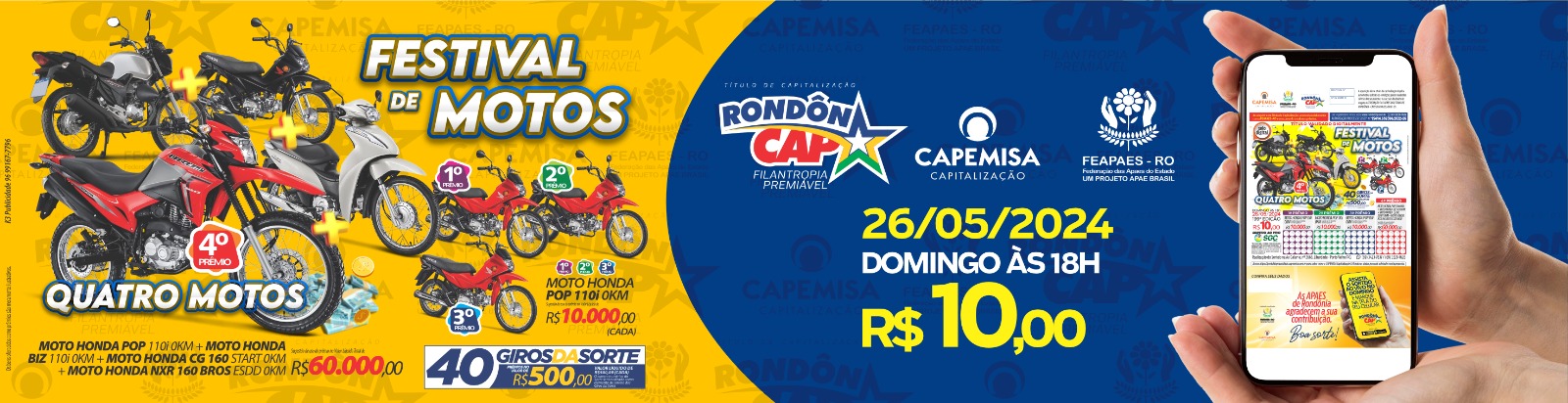 RondônCap de domingo, dia 19, Sorteia 01 Polo Track, 03 Smart TVs Samsung e 40 Giros da Sorte - News Rondônia