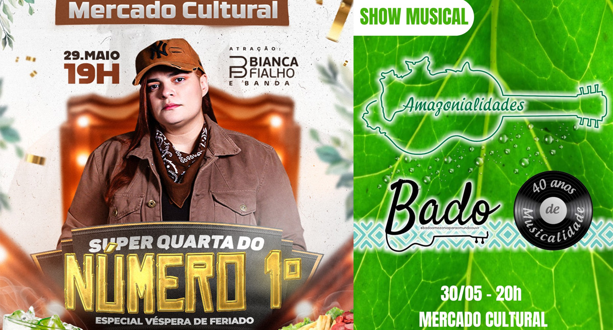 AGENDA - Hoje tem Bianca Fialho no Mercado Cultural