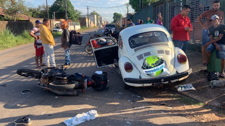 Fusca avança preferencial e causa acidente com morte de motociclista