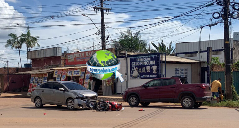 URGENTE: Acidente entre carro e moto deixa casal ferido na Guaporé em Porto Velho - News Rondônia