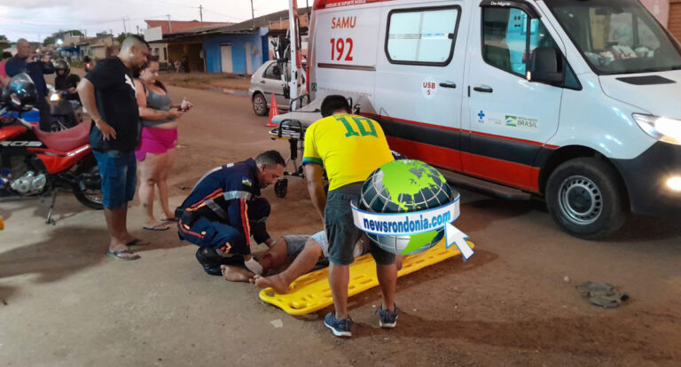 ASSISTA: Vídeo mostra acidente entre bicicleta e moto com três vítimas na zona leste em Porto Velho - News Rondônia