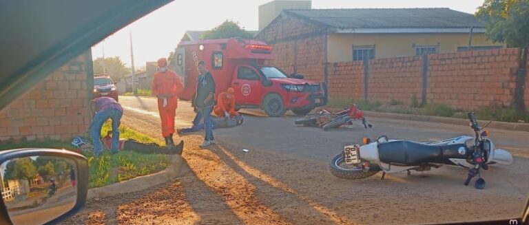 Motociclistas sofrem sérios ferimentos em acidente no setor 03