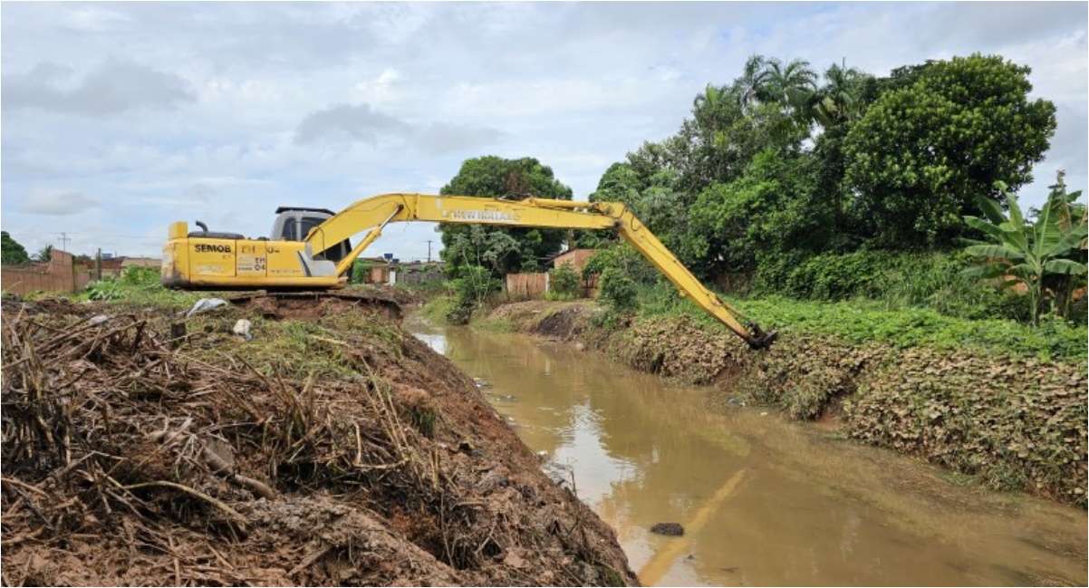 Mais de 57 quilômetros de canais foram limpos e reestruturados em Porto Velho desde 2017