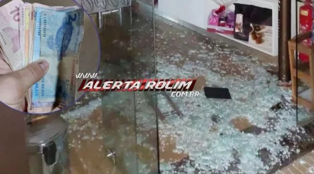 Ladrões arrombam porta e furtam loja no centro de Rolim de Moura