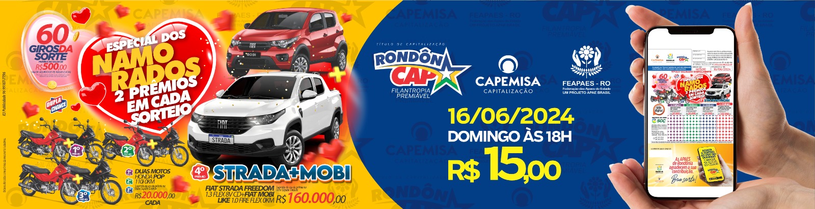 RondônCap sorteou nesse domingo dia 09 um Ford Ranger com uma Moto Bros e mais 50 mil reais em dinheiro - News Rondônia