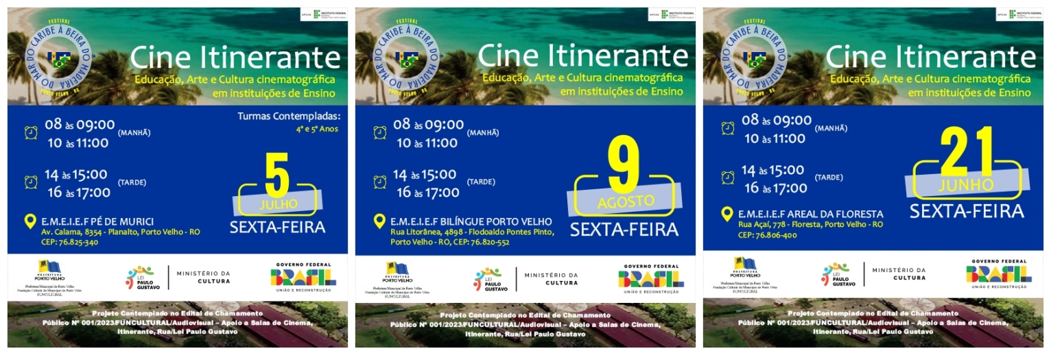 Projeto Cine Itinerante leva cinema para escolas municipais e IFRO - News Rondônia