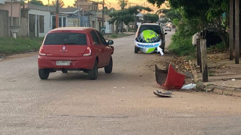 URGENTE: Clio avança cruzamento e causa acidente com motociclista em Porto Velho - News Rondônia
