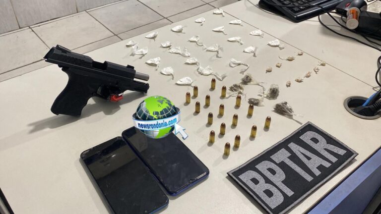Apenado e comparsa são presos com arma e drogas no Nacional