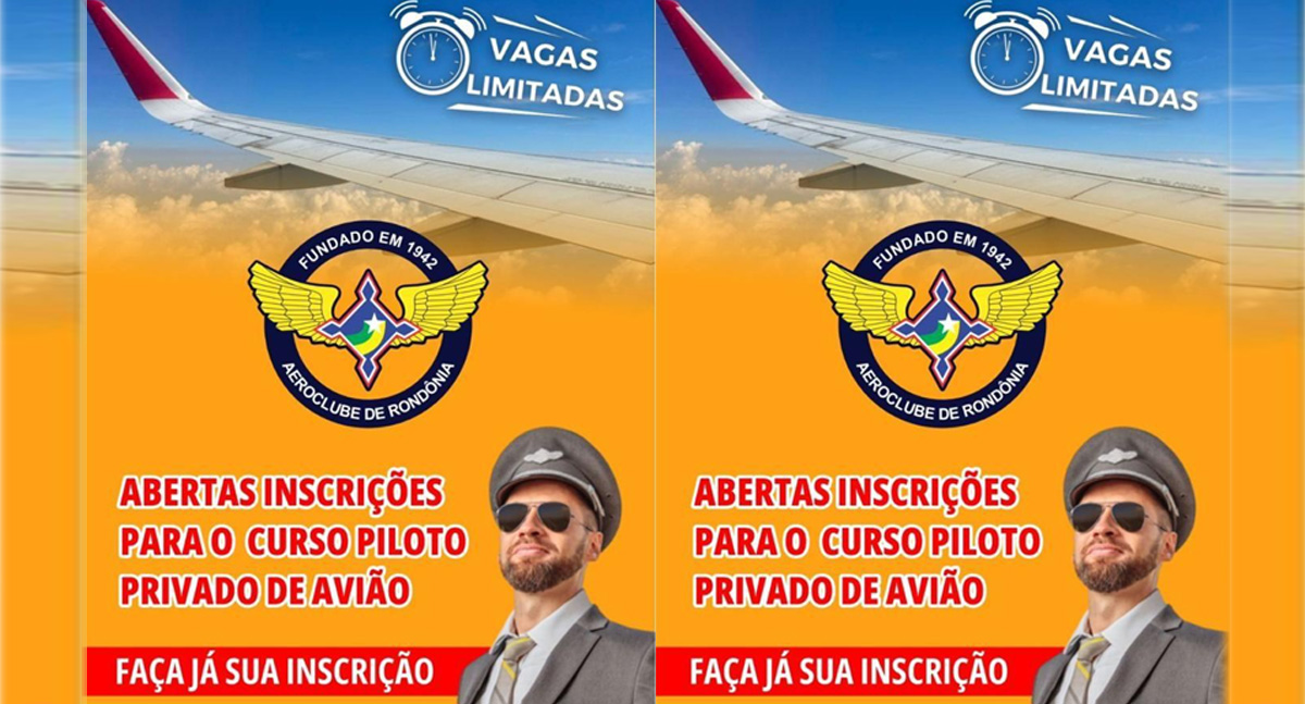 Matrículas abertas para curso de Piloto Privado de Avião no Aeroclube de Rondônia