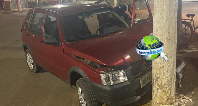 DESACORDADO: Idoso bate com carro em poste de iluminação na Avenida Nações Unidas - News Rondônia