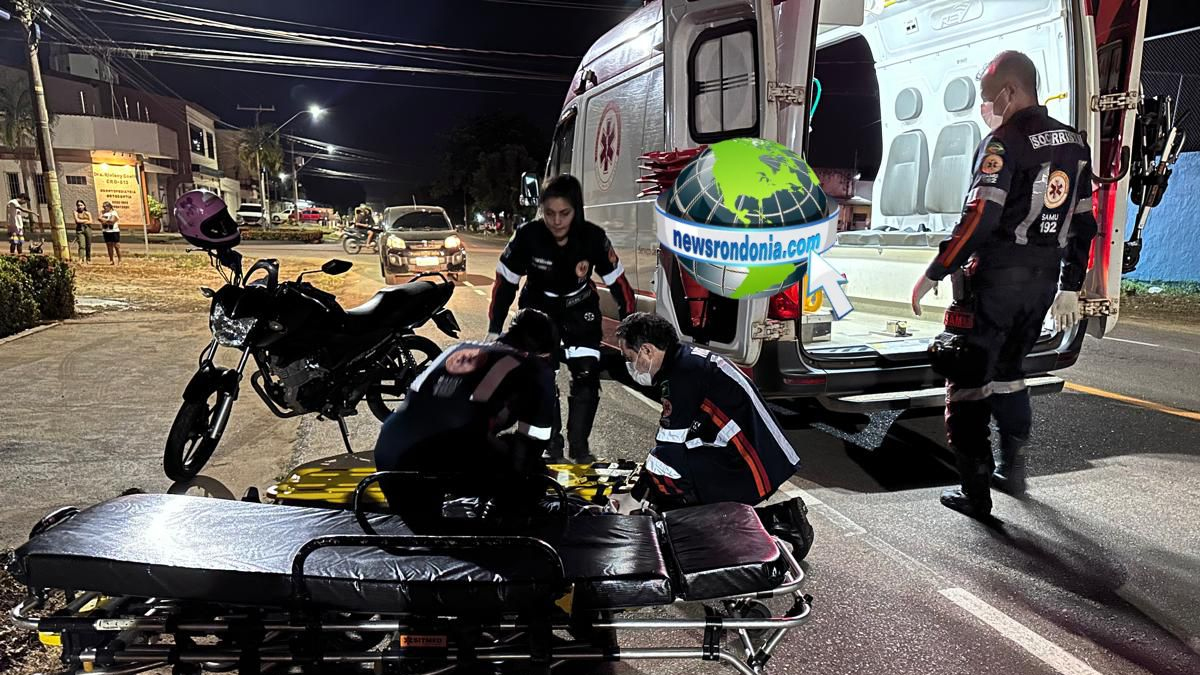 Pedestre é socorrida às pressas depois de atropelamento no centro - News Rondônia
