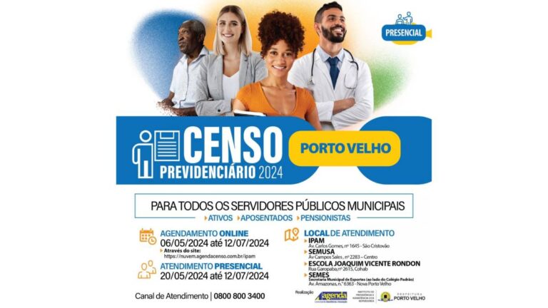Servidores têm até o dia 12 para realizar o recadastramento do Censo Previdenciário 2024 - News Rondônia