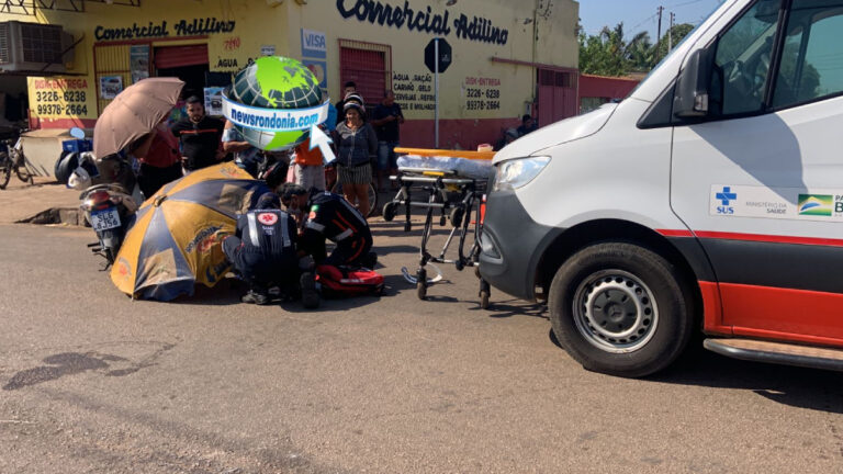Idoso fica gravemente ferido em acidente na Rua Aruba - News Rondônia