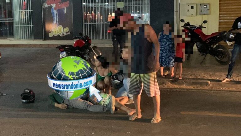 URGENTE: Colisão entre motos deixa casal ferido na zona leste - News Rondônia