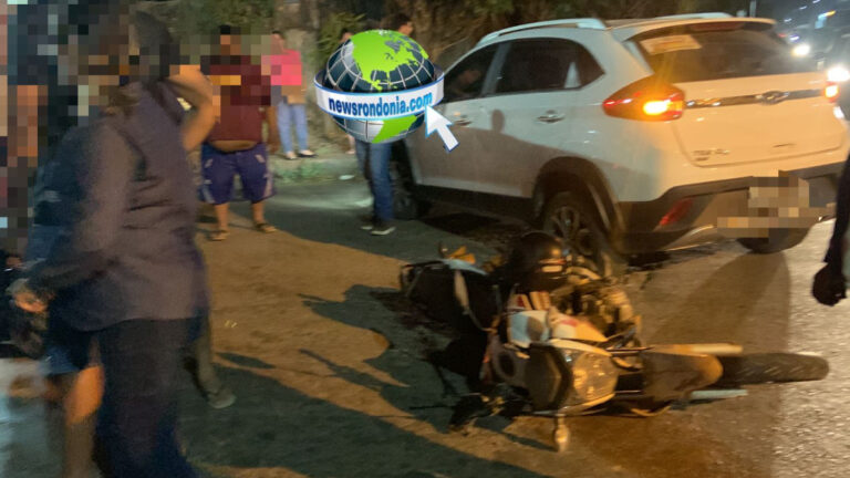 Motorista de Tiggo faz conversão e derruba motociclista na Três e Meio - News Rondônia