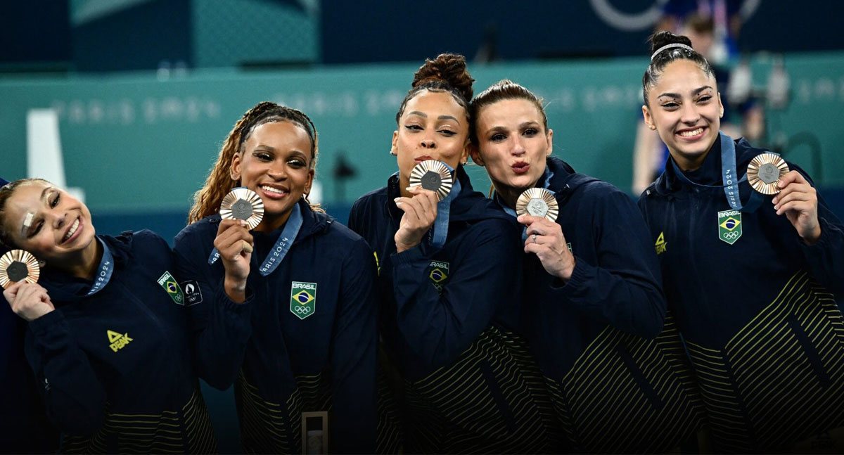 Brasil ganha medalha olímpica na ginástica artística na disputa por equipes feminina - News Rondônia