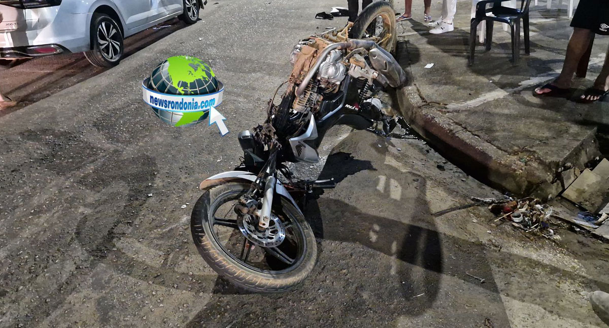 Motociclista invade preferencial e sofre grave acidente em Porto Velho - News Rondônia
