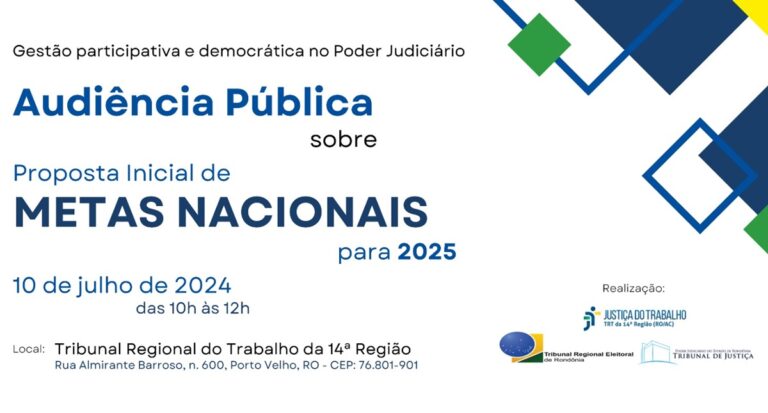 Audiência Pública Conjunta: Construindo Juntos as Metas do Judiciário para 2025