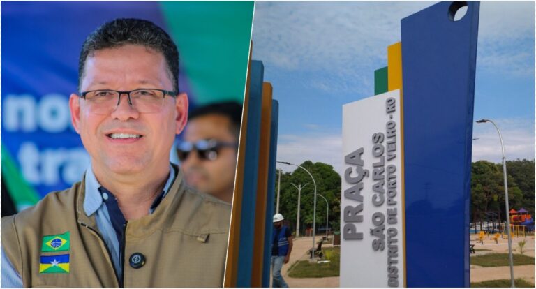 Governador Marcos Rocha entrega praça revitalizada aos moradores do distrito de São Carlos