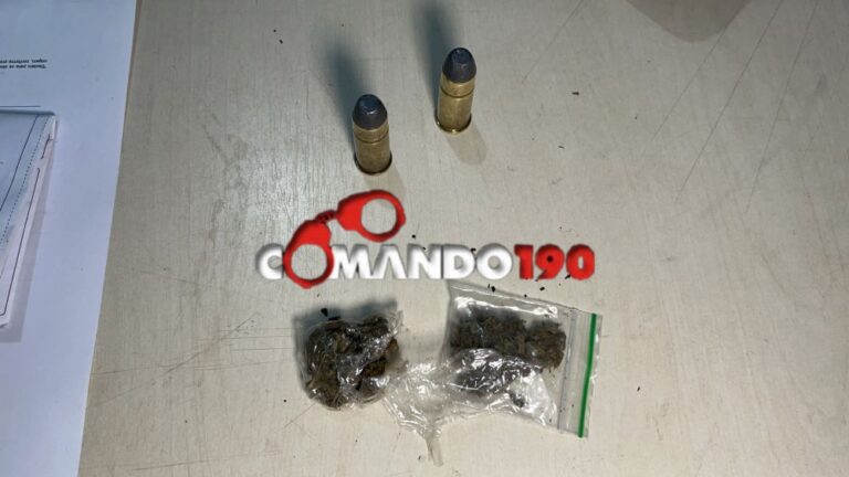 Polícia Militar prende mulher com droga e munição