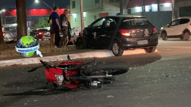 Motoboy fura sinal vermelho e sofre grave acidente com carro de app - News Rondônia