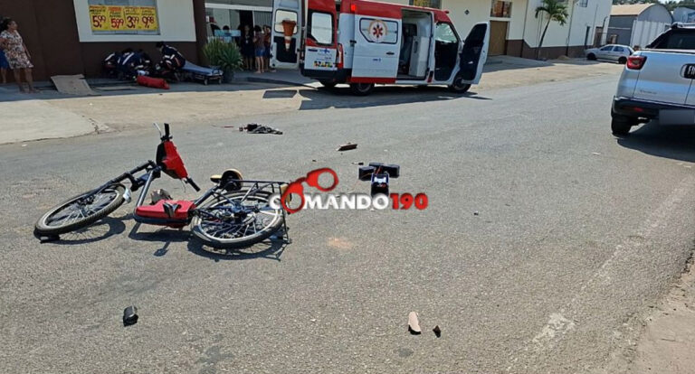 Polícia Militar registra acidente na Rua T-20 com Avenida Brasil, em Ji-Paraná