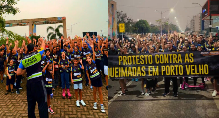 Caminhada pela Vida de Breno Mendes faz protesto contra queimadas em Porto Velho