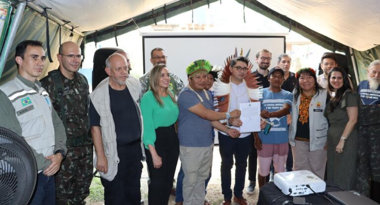 PF participa de evento que marcou a conclusão da ação de desintrusão da TI Karipuna