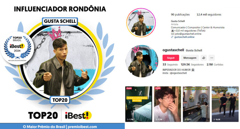 Influencer de Rondônia é finalista do Prêmio Ibest 2024