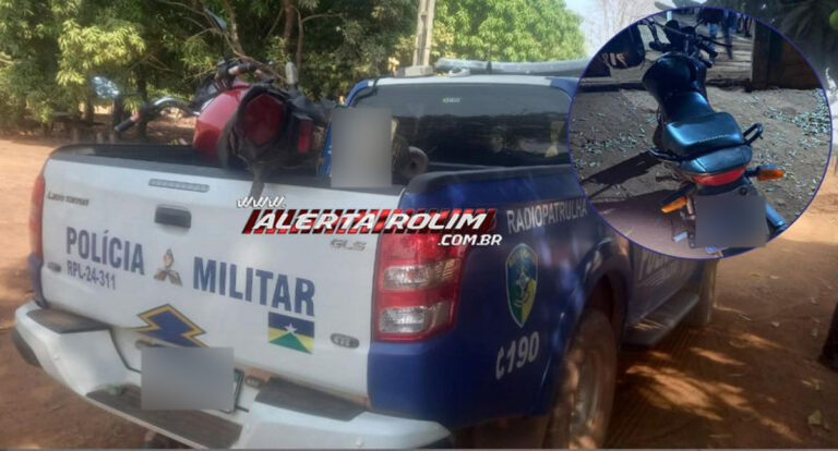 Duas motocicletas furtadas são recuperadas pela Polícia Militar, em Rolim de Moura