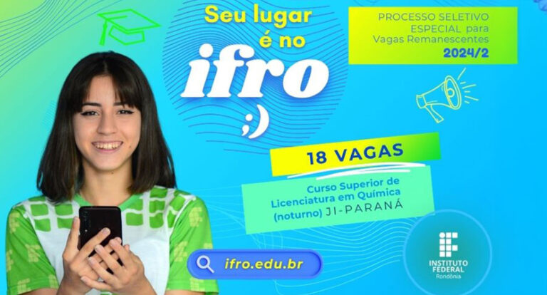 Ji-paraná abre processo seletivo especial para vagas remanescentes de Licenciatura em Química - News Rondônia