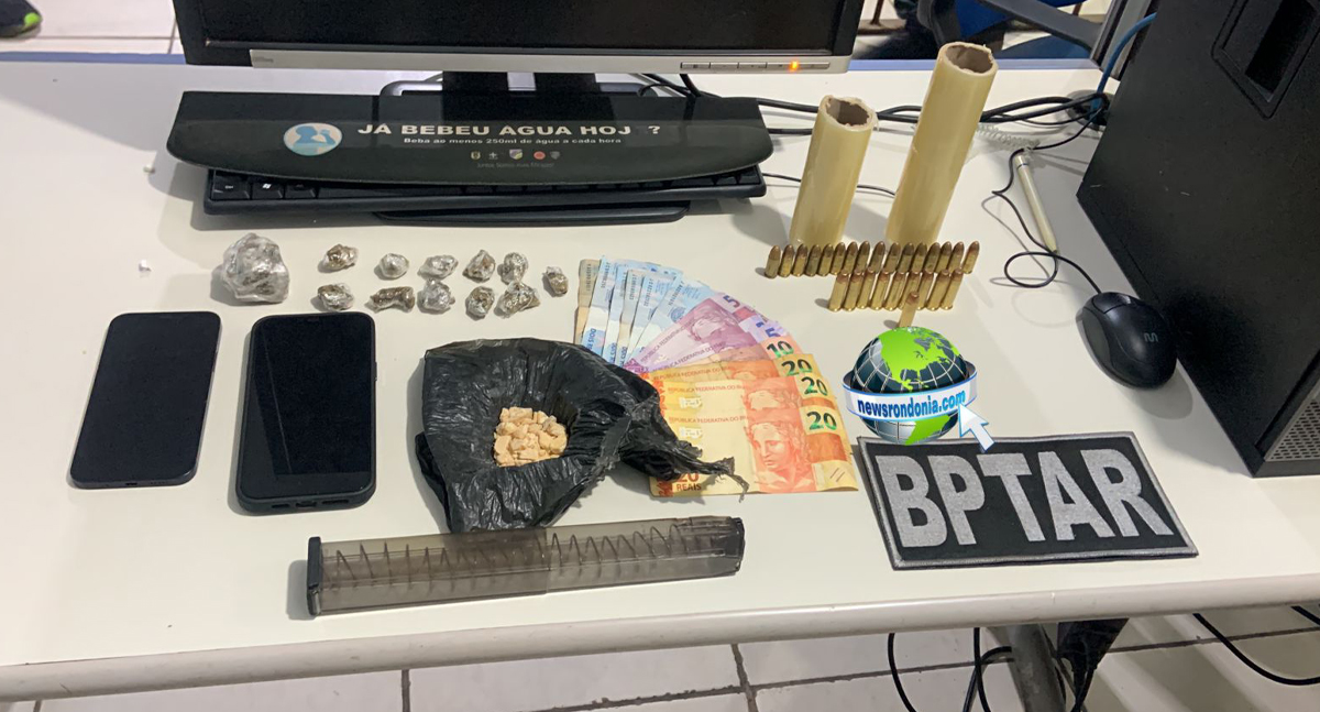 BPTAR prende jovem com drogas e munições no centro de Porto Velho - News Rondônia