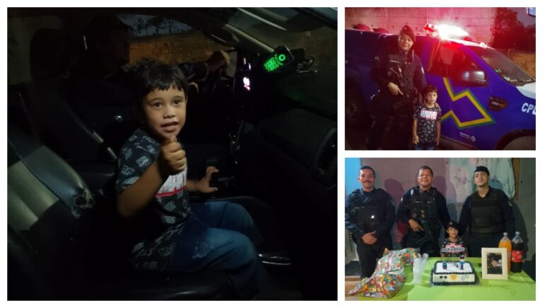 Policiais de Porto Velho Surpreendem Criança em Aniversário Temático de Polícia