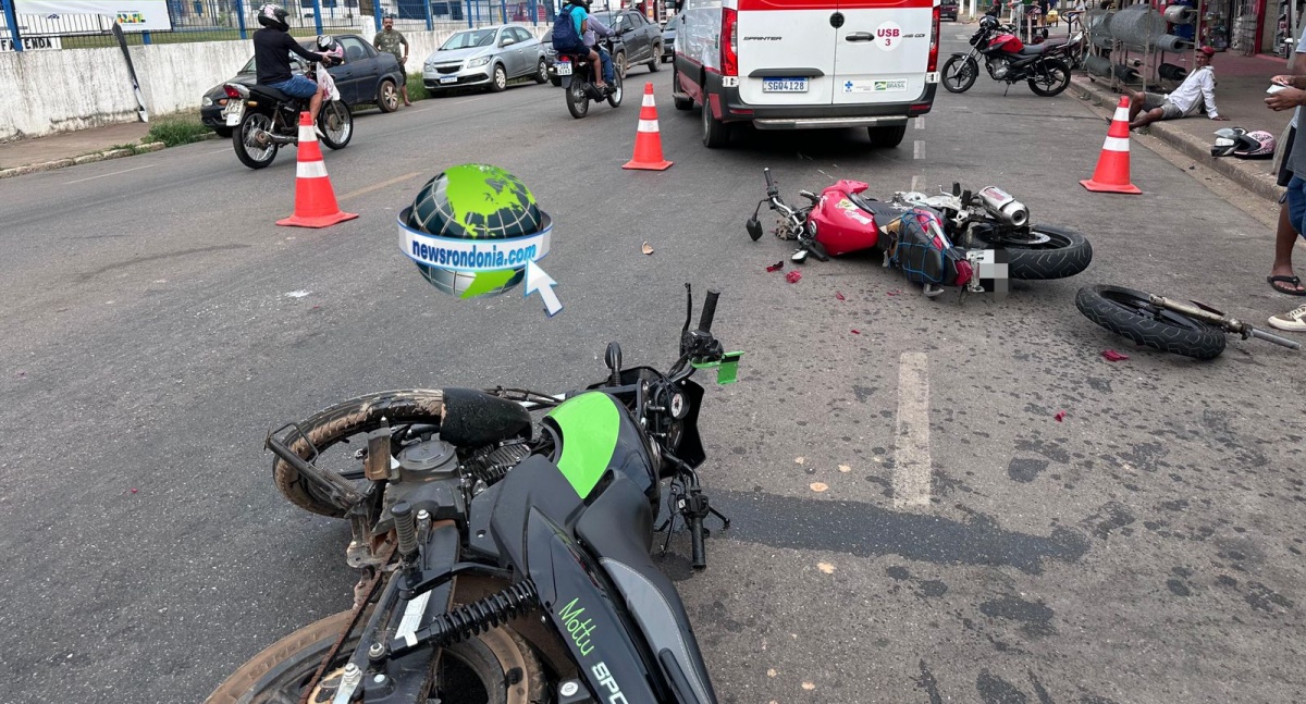 Roda de moto é arrancada em acidente grave no centro