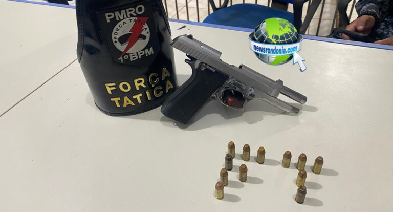 Apenado monitorado é preso com pistola da PM e moto adulterada após perseguição no centro - News Rondônia