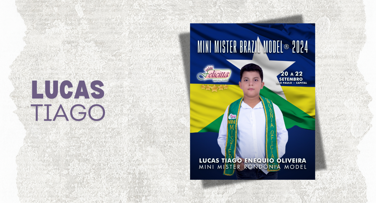 Lucas Tiago: O Carismático Mini Mister Rondônia Rumo ao Título de Mini Mister Brasil Model 2024 - News Rondônia