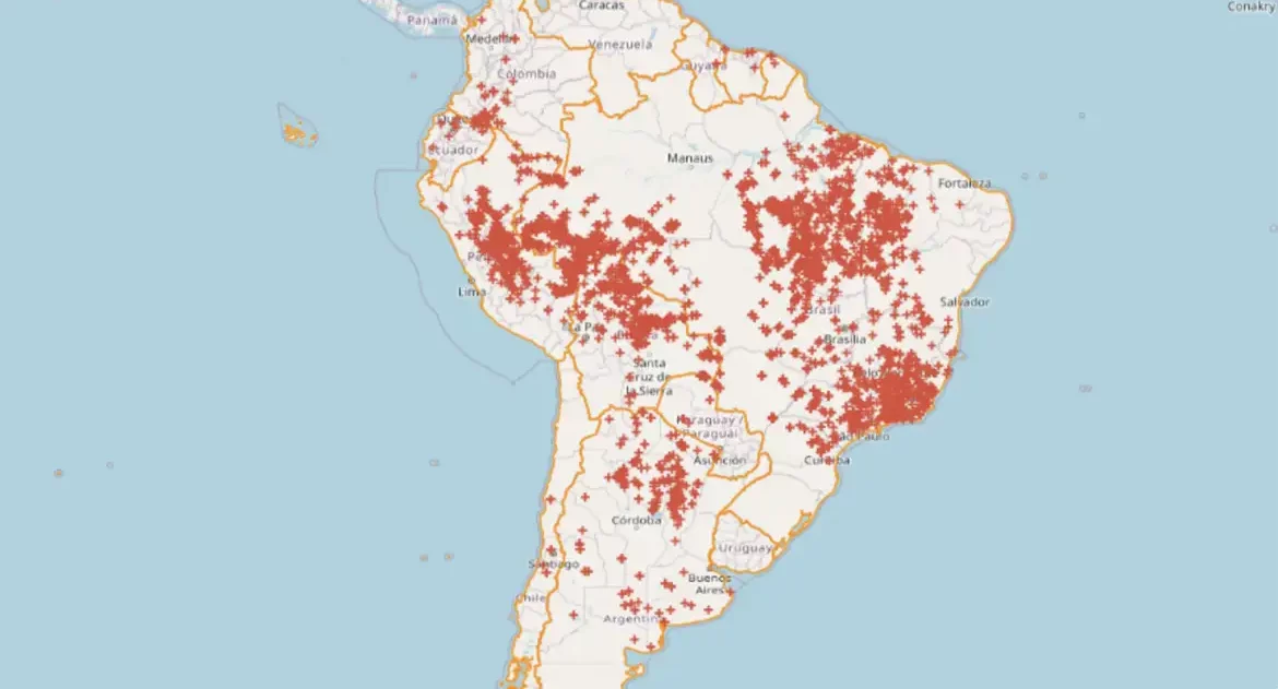 Brasil concentra 71,9% das queimadas na América do Sul nas últimas 48h