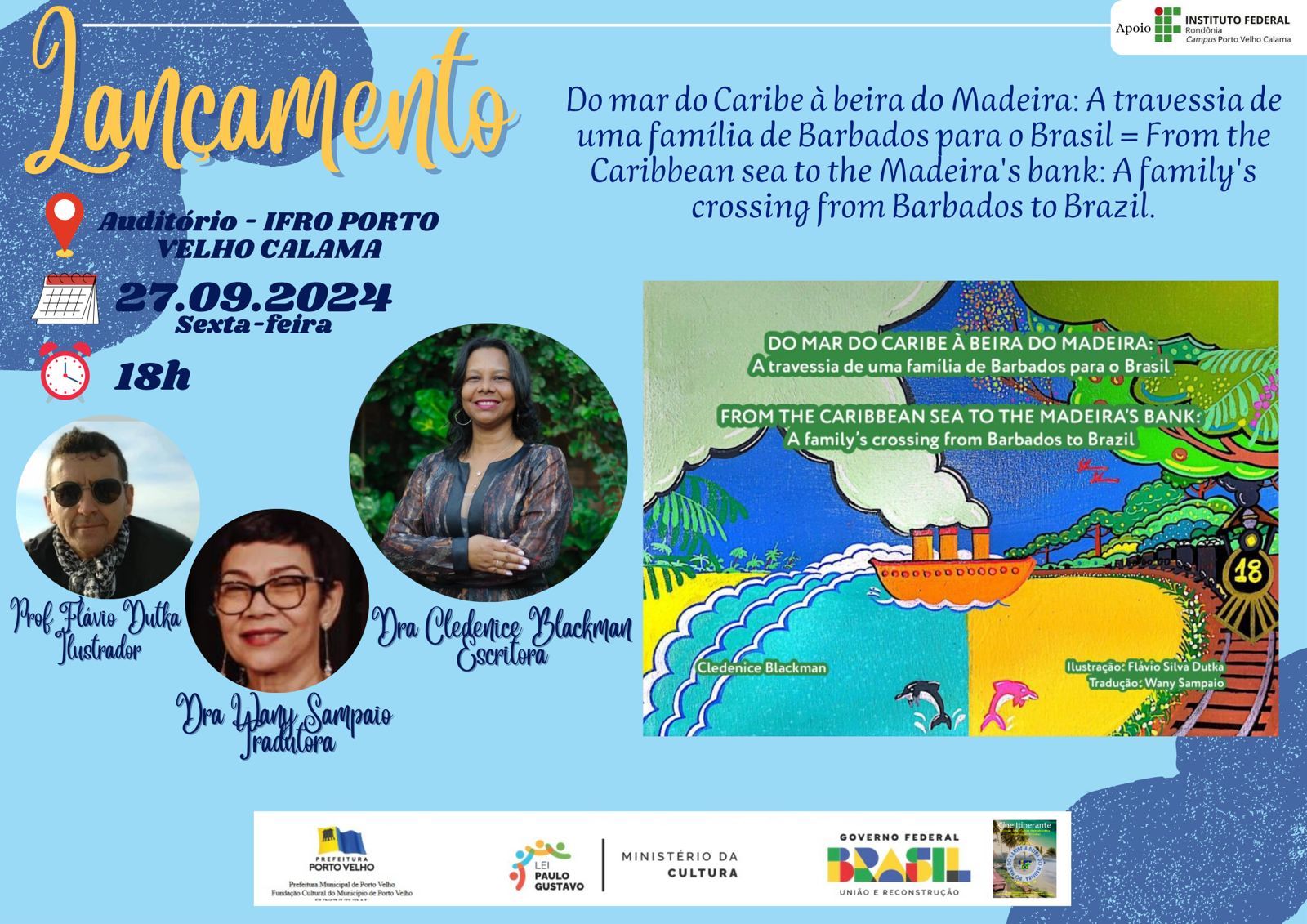 Cine Itinerante "Do mar do Caribe à beira do Madeira" chega ao IFRO Campus Porto Velho Calama nesta sexta-feira (27) - News Rondônia