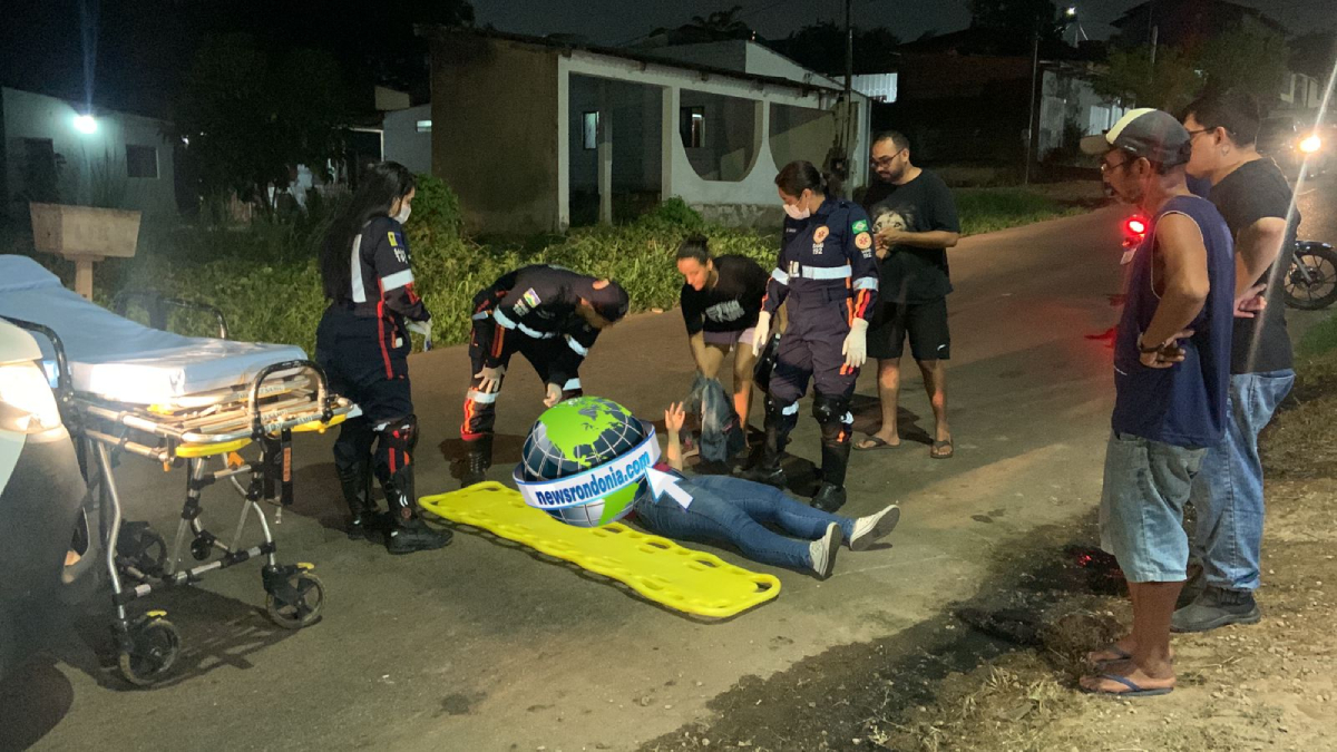 Motoboy faz zig-zag e deixa mulher ferida em acidente no centro - News Rondônia