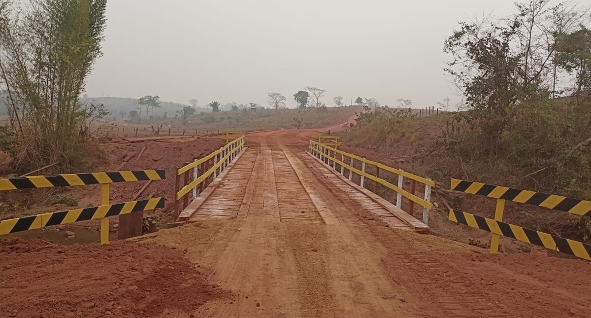 Recuperação de ponte na RO-135 fortalece o turismo e o escoamento agrícola em Alta Floresta d’Oeste
