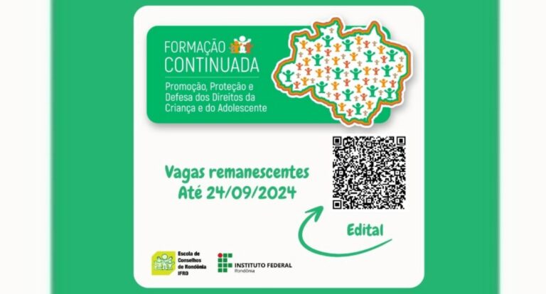 IFRO seleciona alunos para participar do Curso de Promoção, Proteção e Defesa de Direitos de Crianças e Adolescentes